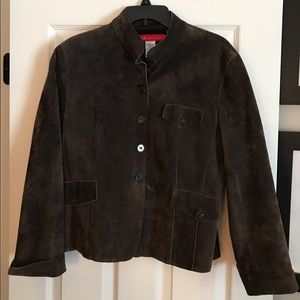 AK Anne Klein genuine suede jacket